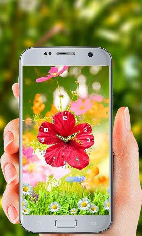 Flower Clock Live Wallpaper screenshot 2