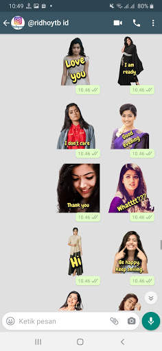 Sticker Wa Rashmika Mandanna WAStickerApps screenshot 6