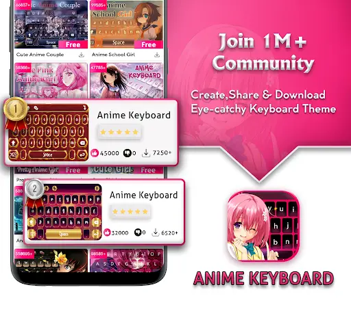 Keyboard - Anime Keyboard screenshot 2