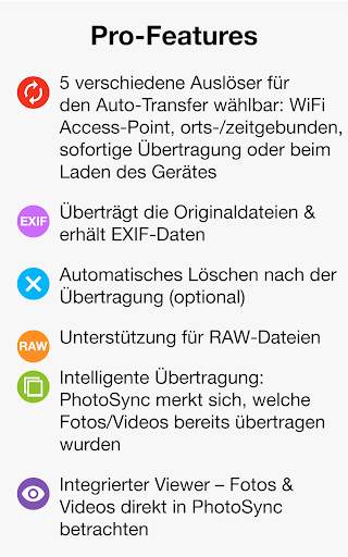 PhotoSync – Fotos & Videos übertragen und sichern screenshot 8