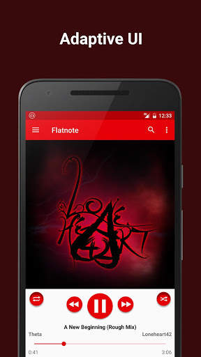 Flatnote Music Player screenshot 1