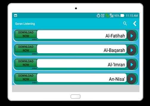 Quran Listening 4 تصوير الشاشة