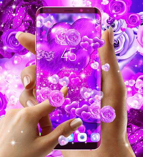 Purple rose live wallpaper screenshot 6