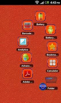 TSF Shell Theme Orange Blue HD screenshot 3