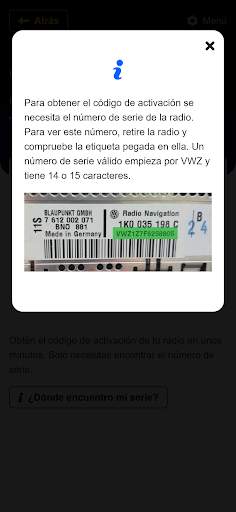 Generador código radio screenshot 3