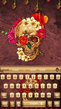 Rose Skull Keyboard Theme screenshot 1