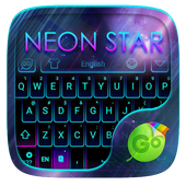 Neon Star Emoji Keyboard Theme icon