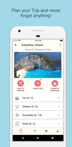 Packing List Travel Planner Packlist for your Trip screenshot 1
