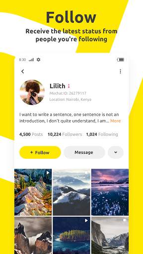 Mochat - Free Voice Chat Rooms, Feed Status, Games screenshot 4