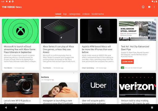 Tech News from The Verge 9 تصوير الشاشة