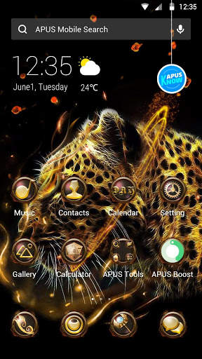 Fire Leopard Wolf--APUS Launcher fashion theme screenshot 3