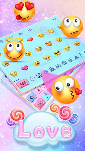 Love Pastel Keyboard स्क्रीनशॉट 3