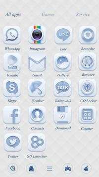 White Here GO Launcher Theme screenshot 3