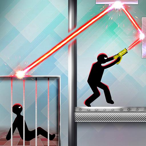 Mr Spy Stickman Bullet Shooter Free Offline Games icon