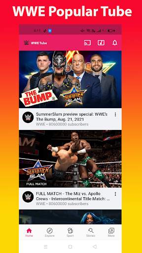 Tube Wwe: Boxing & Sports स्क्रीनशॉट 1