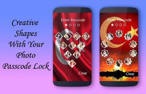 Turkey Flag Lock Screen screenshot 2