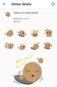 Bubu si Tahu Bulat - Sticker Makanan Lucu screenshot 5