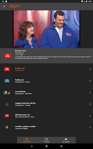 HoolaTV - Watch Live British TV 18 تصوير الشاشة