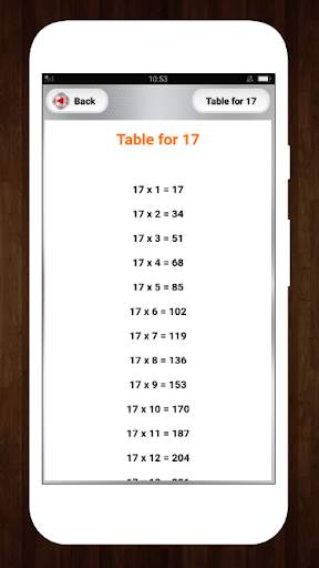 Multiplication Math Tables скриншот 2
