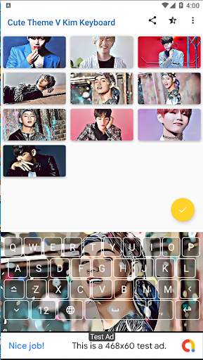 Cute Theme V KimTaeh Keyboard screenshot 1