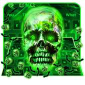 Magical Green  Zombie Skull Gravity Keyboard Theme 10001003