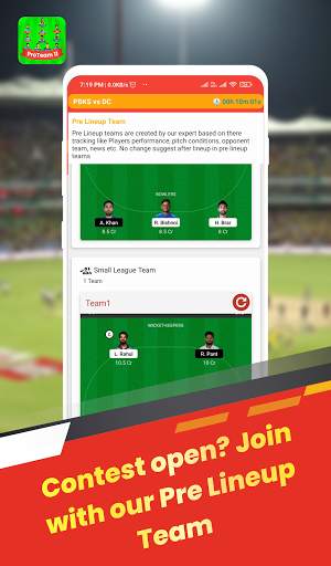ProTeam11 - Fantasy SL GL H2H Team Prediction App screenshot 7