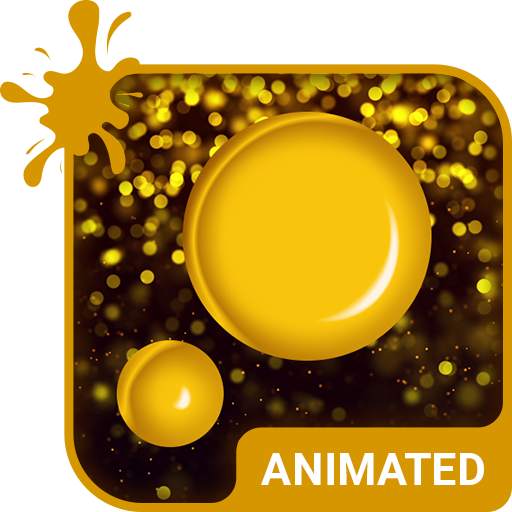 Gold Rain Animated Keyboard 3.63