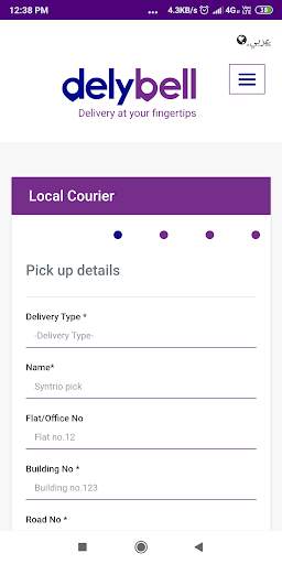 Delybell – Pick up & Delivery screenshot 1