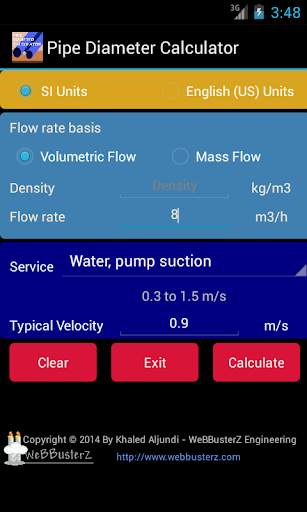 Pipe Diameter Calculator Free screenshot 3