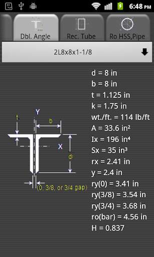 AISC Steel Tables screenshot 4