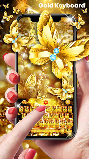 Gold Keyboard - Golden Theme screenshot 1