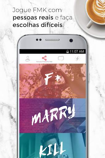 F* Marry Kill - Novo Aplicativo de Encontros screenshot 1