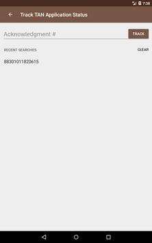 TAN Search, Application Status screenshot 13