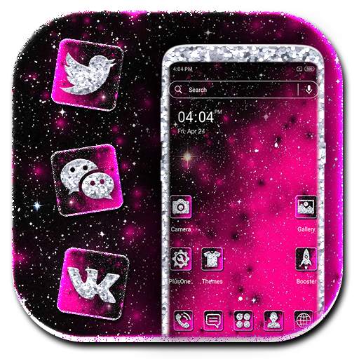 Black Pink Glitter Launcher Themes 2.0.0