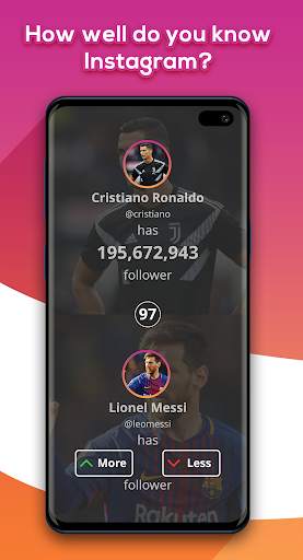 Higher Lower Game untuk Instagram screenshot 1