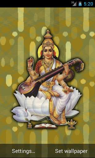 Maa Saraswati Live Wallpaper screenshot 2