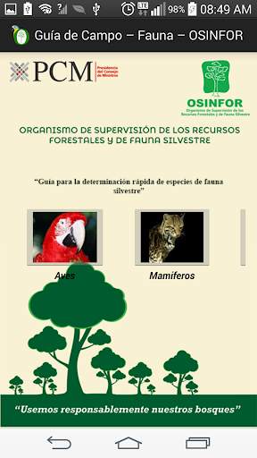 Guía Fauna - OSINFOR screenshot 1