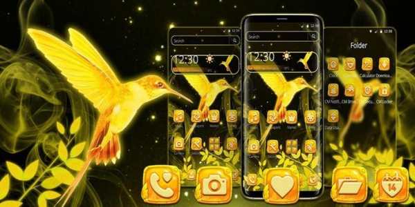 Glitter Yellow Bird Theme screenshot 4