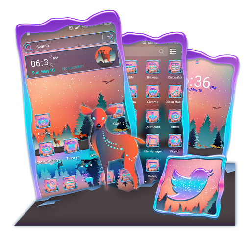 Deer Lake Painting Launcher Theme icon