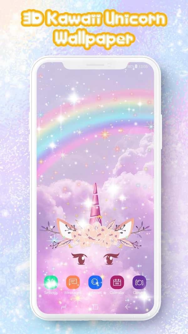 3D Glitter Unicorn Live Wallpaper screenshot 1
