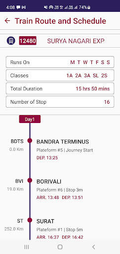Live Train Status screenshot 2
