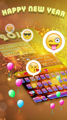 Happy 2017 New Year Keyboard Theme screenshot 3