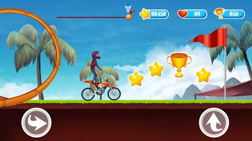 Hills Moto Racing Game - Super Boy Stunt Jump screenshot 8
