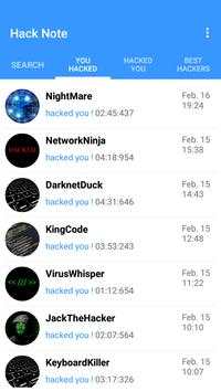 Hack Note - Social Hack Game screenshot 2