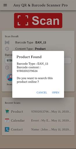 Any Qrcode and Barcode Scanner 2 تصوير الشاشة