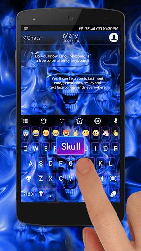Flaming Skull Emoji Keyboard screenshot 7