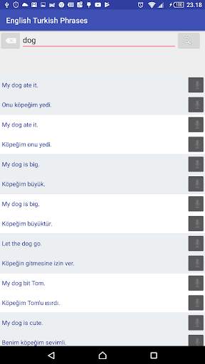 English Turkish offline phrases screenshot 1