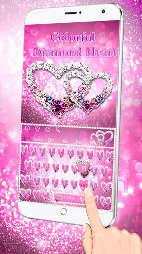 Colorful Diamond Heart Keybaord screenshot 1