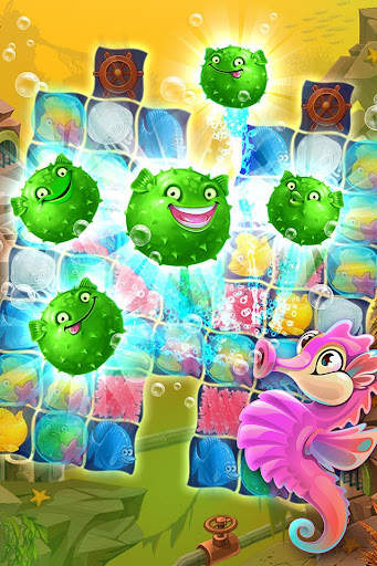 Mermaid - puzzle match-3 harta screenshot 5