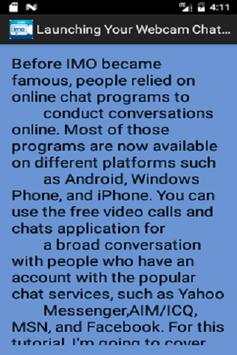 Free Imo Video Chat Guide screenshot 1
